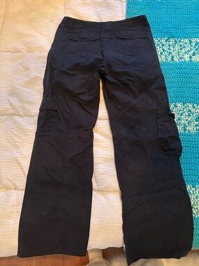 Brandy Melville Navy Blue Elastic Waist Cargo Pants